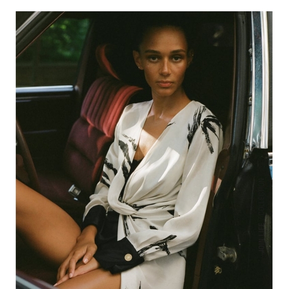 ZARA Printed Blouse with Knot - Picture 4 of 6